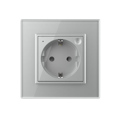 LIVOLO Modul EC Steckdose mit Glasrahmen in Grau