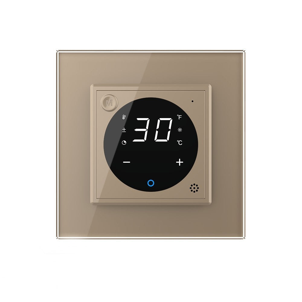 Raumthermostat für Fußbodenheizung m. ext. Sensor in gold