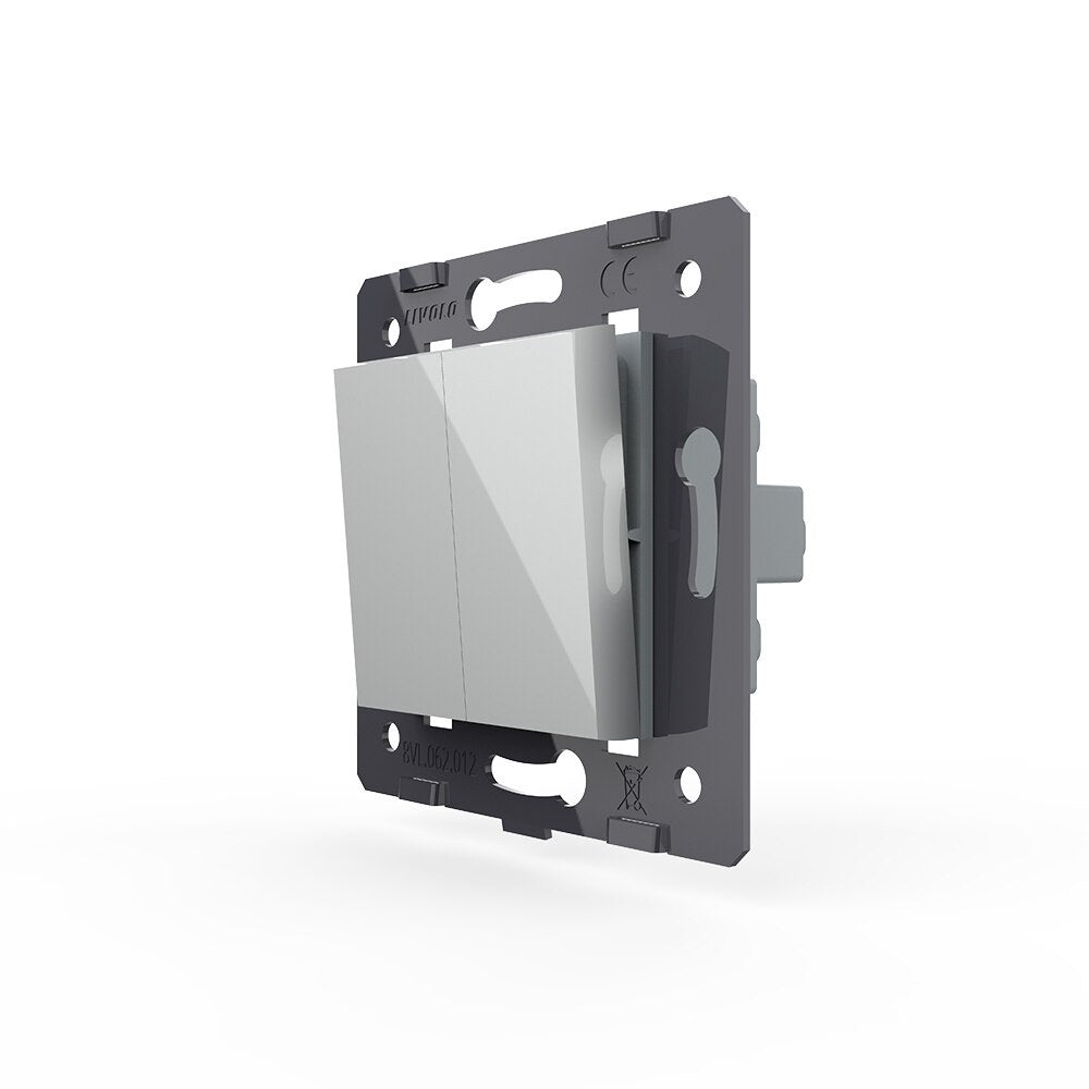 Livolo zweifaches, graues Wipp-Taster-Modul