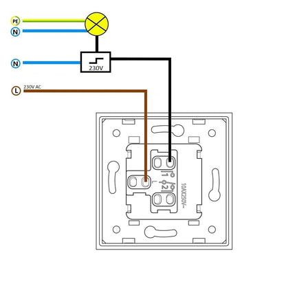 Livolo einfaches Wipp-Taster-Modul in Schwarz