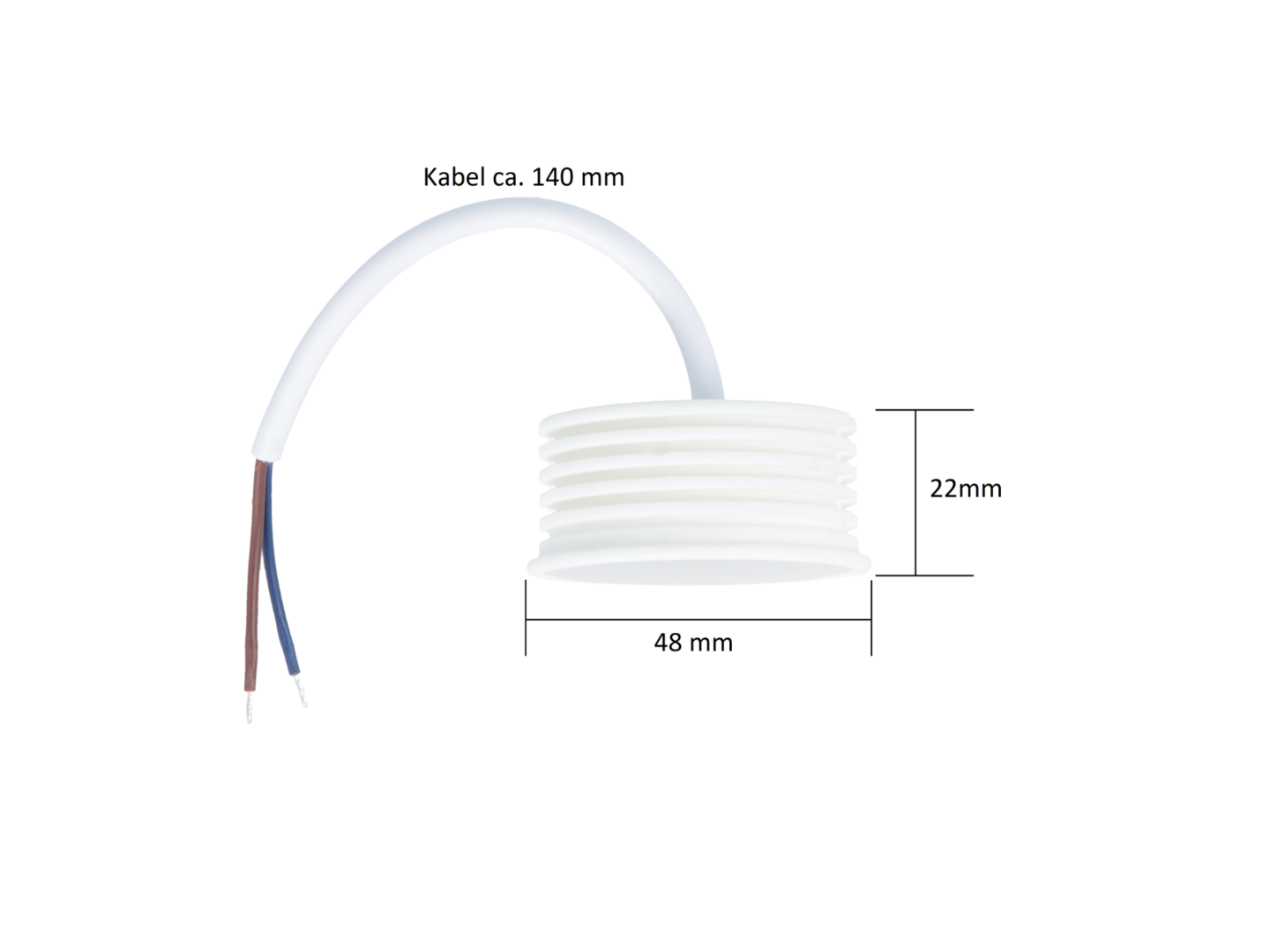 LED Deckenspot Warm-Weiß m. silbernem Gehäuse