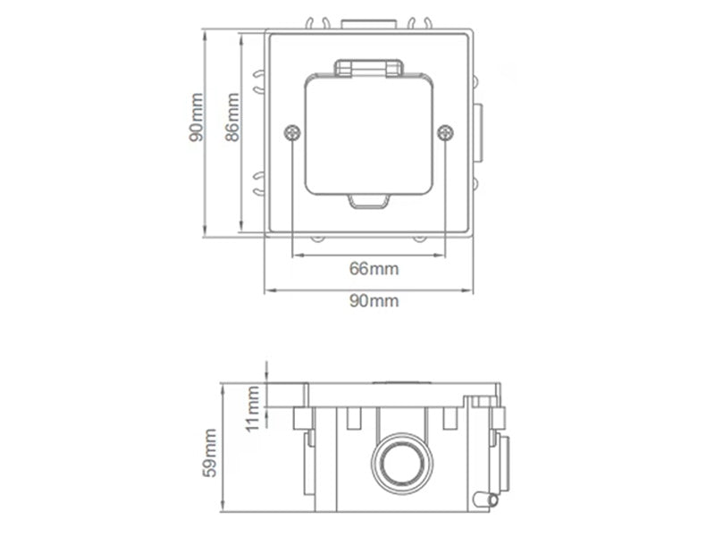 Bodensteckdose mit Unterputzdose – IP44, erweiterbar für Mehrfachinstallation - Livolo-Deutschland