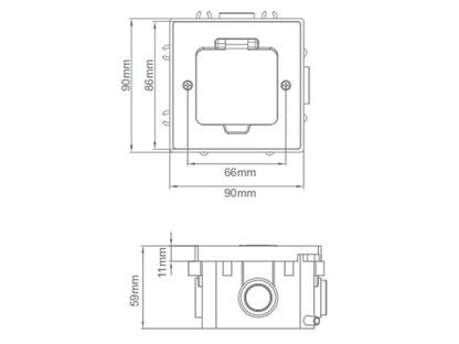 Bodensteckdose mit Unterputzdose – IP44, erweiterbar für Mehrfachinstallation - Livolo-Deutschland