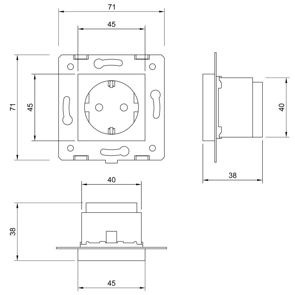 Livolo smartes EC Steckdosen-Modul in Grau