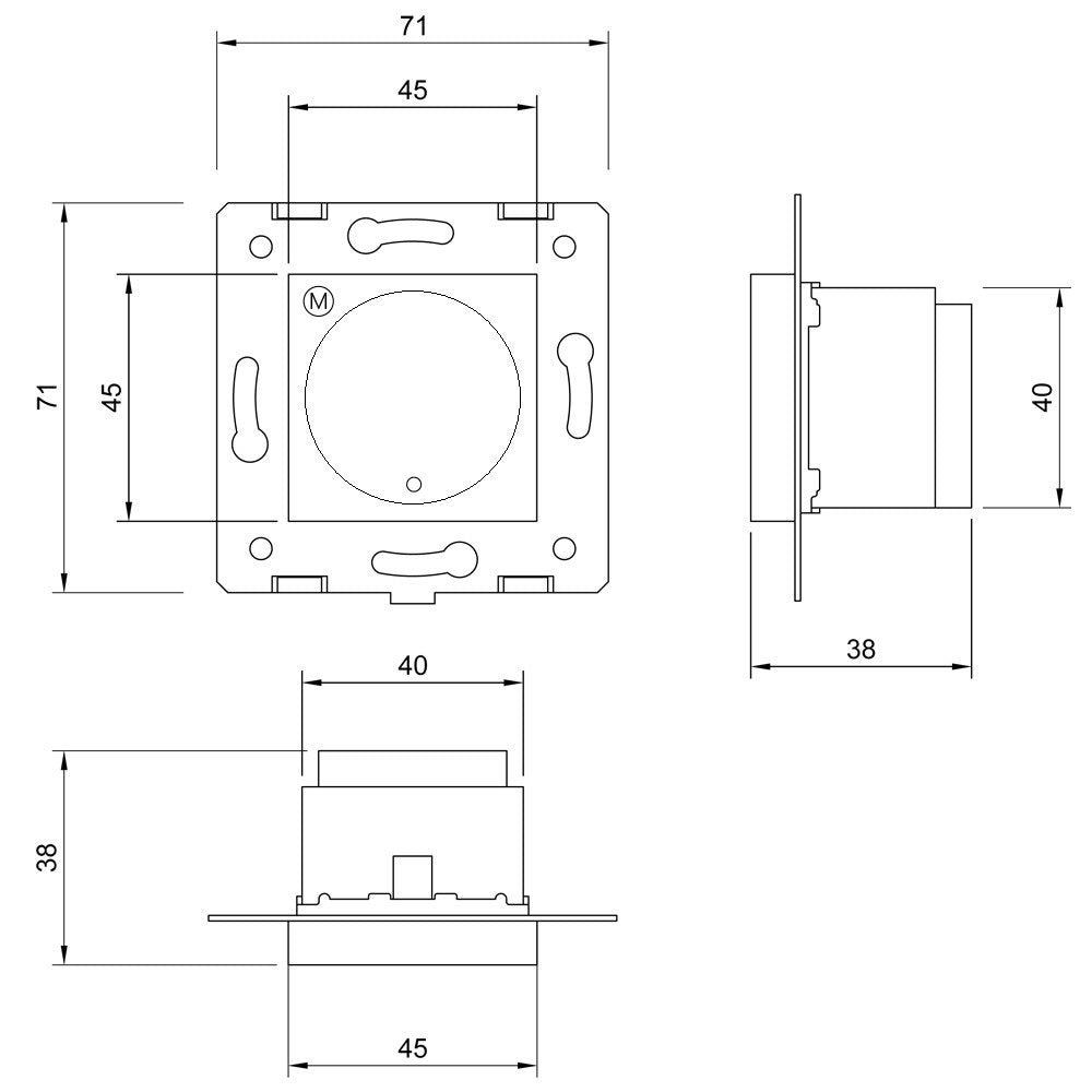 Livolo digitales, smartes Raumthermostat m. Bodensensor in Schwarz