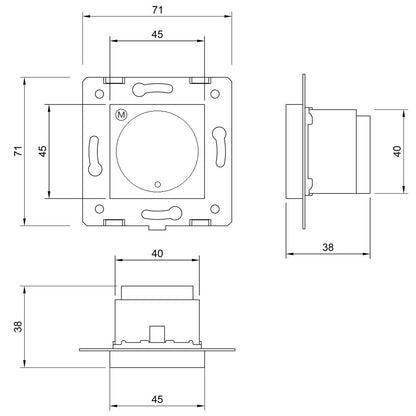Livolo digitales Raumthermostat mit optionalem Bodensensor in Schwarz