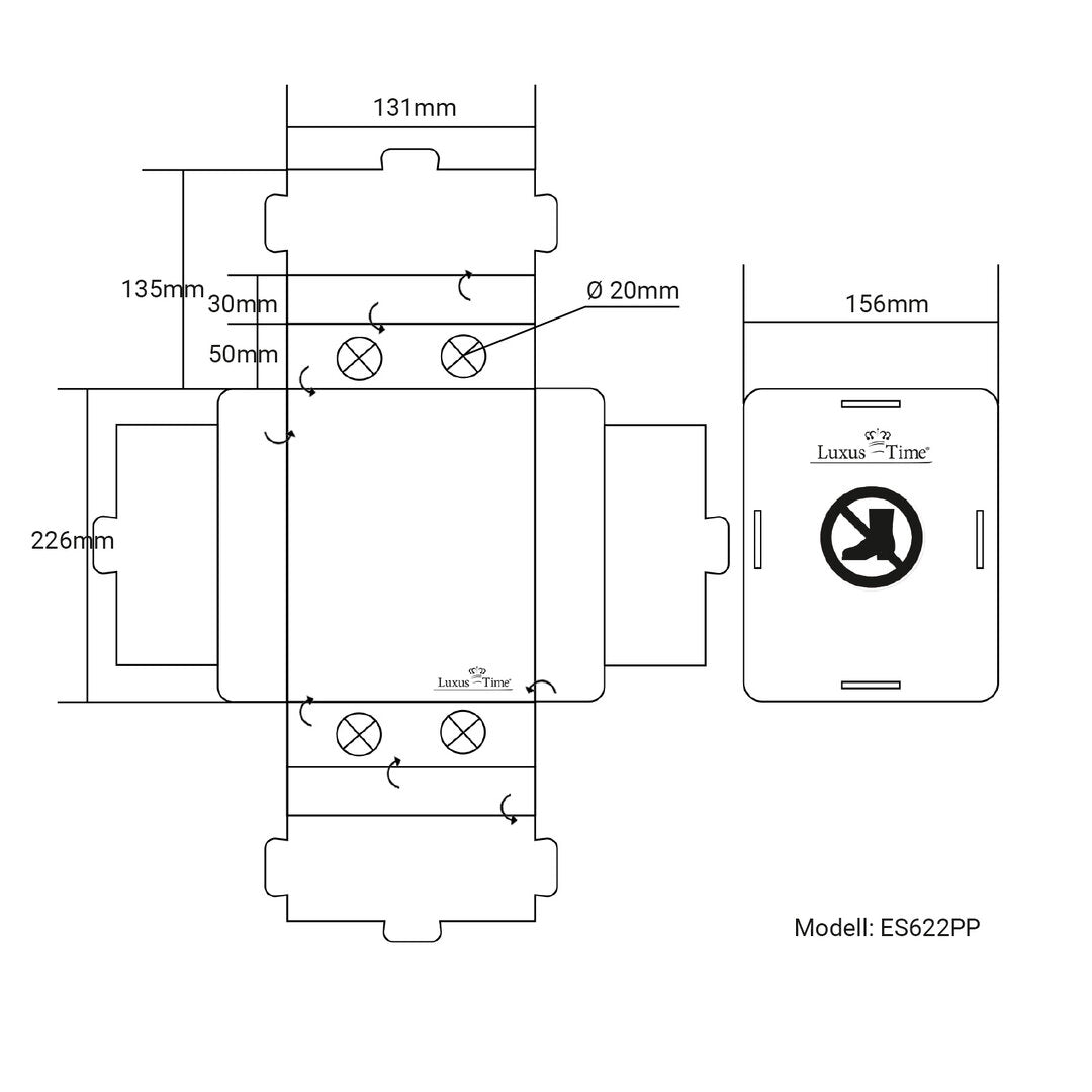 Estrichmontagedose für Bodentank HTD-622AS