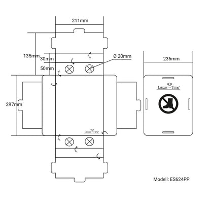 Estrichmontagedose für Bodentank HTD-624AS