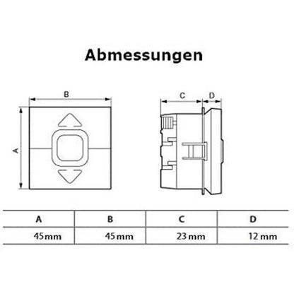 Wipp - Rollladenschalter Jalousieschalter mit Glasblende in Weiß LEG-077026-11-A - Livolo-Deutschland