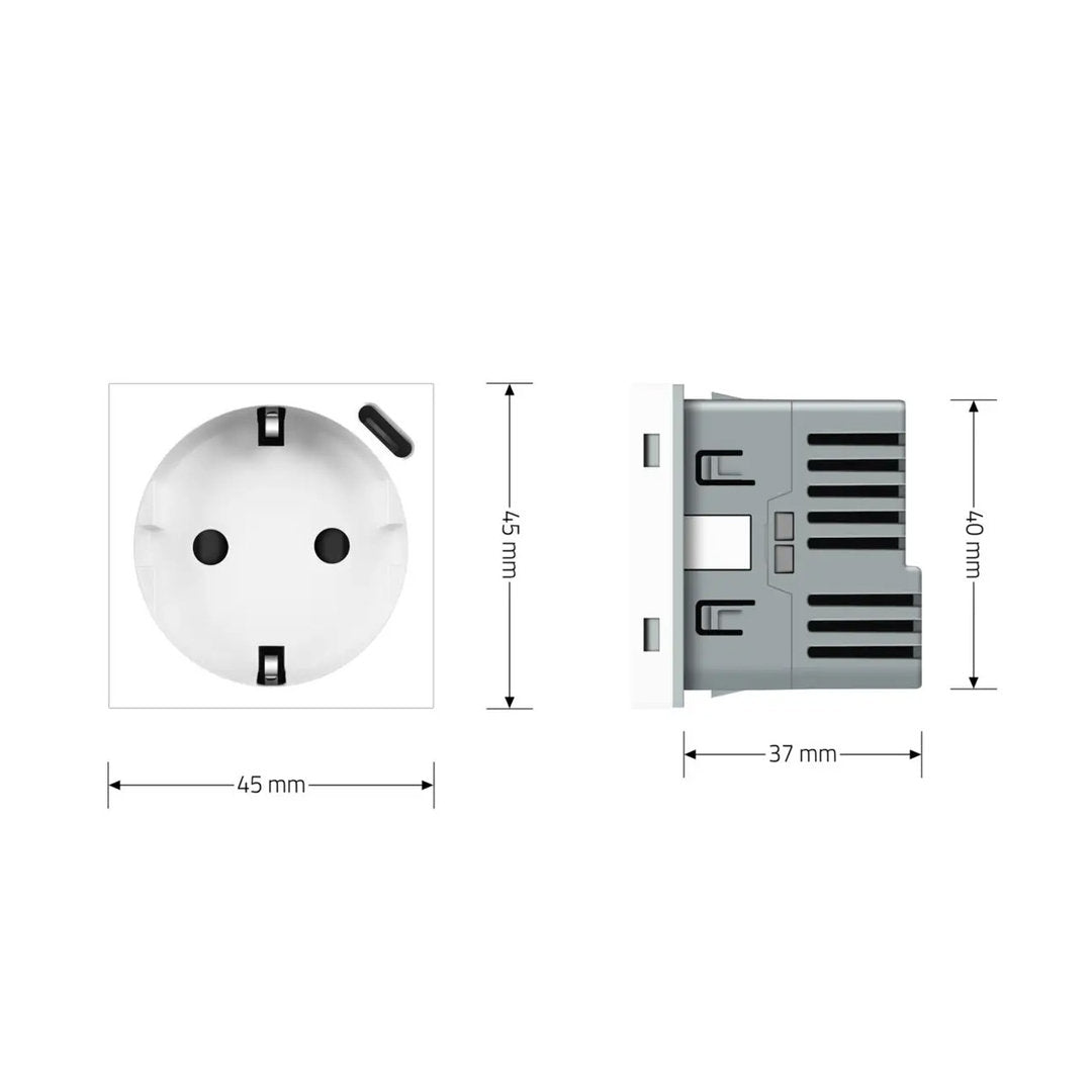 Livolo Steckdose mit USB-C für Bodentank