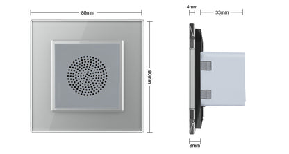 Livolo Bluetooth-Lautsprecher mit Glasblende in Grau
