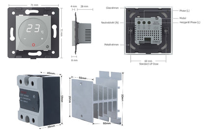 Livolo weißes Raumthermostat-Modul für Fußbodenheizung