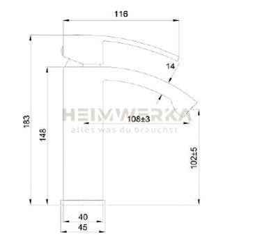 Aqua-Concept "Duo" Waschtischarmatur (Mattschwarz)