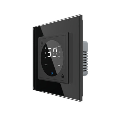Raumthermostat für Fußbodenheizung m. ext. Sensor in schwarz