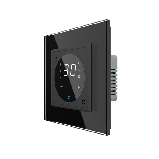 Raumthermostat für Fußbodenheizung m. ext. Sensor in schwarz