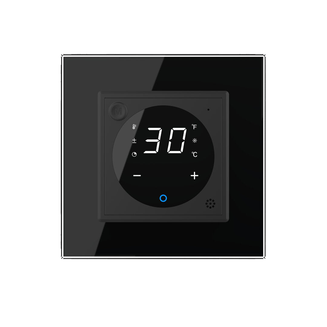 Raumthermostat für Fußbodenheizung m. ext. Sensor in schwarz