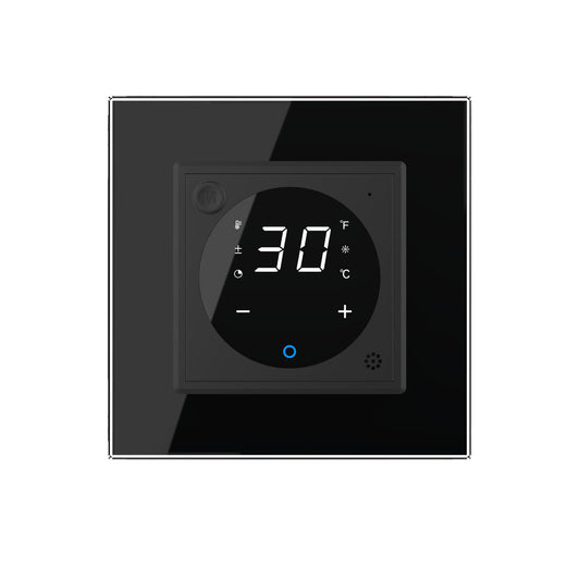 Raumthermostat für Fußbodenheizung m. ext. Sensor in schwarz
