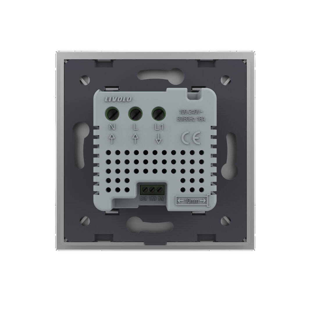 Livolo graues EC Raumthermostat Fußbodenheizung m. ext. Sensor
