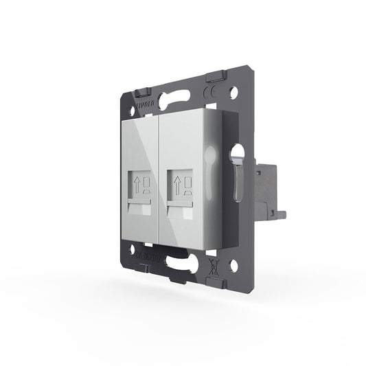 Livolo zweifaches, graues LAN-Modul CAT7 End-Dose