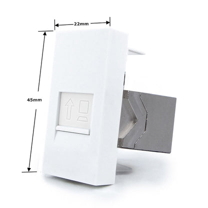Livolo weißes, zweifaches RJ45 LAN-Modul CAT7
