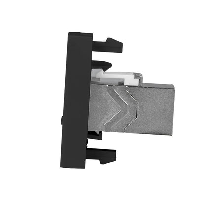 Livolo halbes LAN-Modul CAT7 als End- oder Durchgangsdose in Schwarz