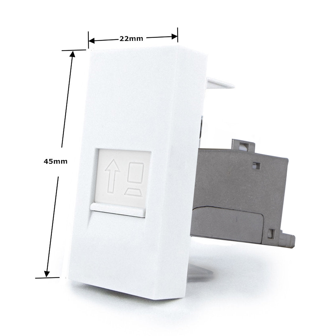 Livolo weißes CAT7 RJ45 LAN-Modul als Enddose