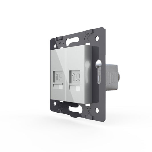 Livolo zweifaches, graues LAN-Modul CAT8 End-Dose