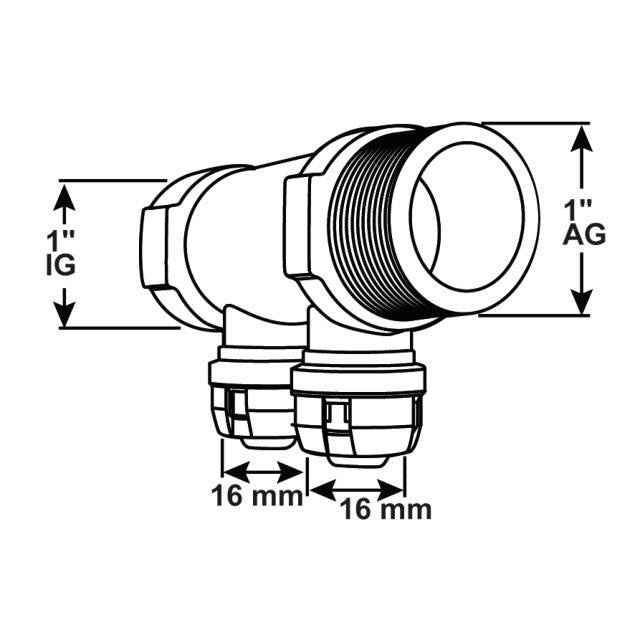 Cornat Steck-Verteiler komplett (16mm)
