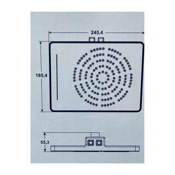 Cornat "Waterfall" Kopfbrause mit 2 Strahlarten