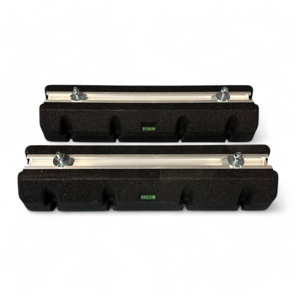 Dämpfungssockel 600x180x95 (2 Stk. Set) mit Verschraubung und Wasserwaage