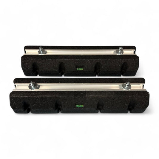 Dämpfungssockel 600x180x95 (2 Stk. Set) mit Verschraubung und Wasserwaage