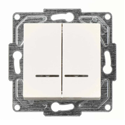 Schuko Steckdose & Schalter Serie Moderna weiss