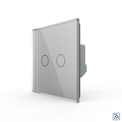 Livolo Touch-Funk-Rollladenschalter mit Glasblende in Grau
