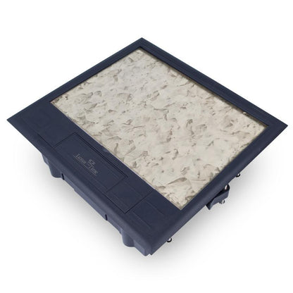 Livolo Kunststoff Bodentank + 4 Steckdosen VDE + 4 Netzwerkdosen