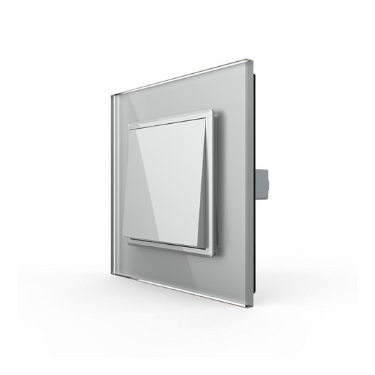 Livolo Ein-/Aus-/-/Wechselschalter mit Glasblende in Grau