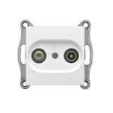 Schuko Steckdose & Schalter Serie Moderna weiss