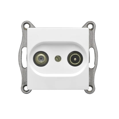 Schuko Steckdose & Schalter Serie Moderna weiss