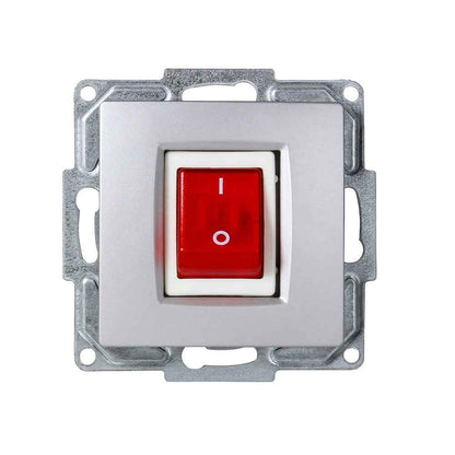 VISAGE Silber UP Schalterprogramme, Steckklemmen-System Schuko Steckdosen, Schalter, usie, Dimmer