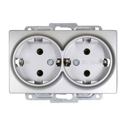 VISAGE Silber UP Schalterprogramme, Steckklemmen-System Schuko Steckdosen, Schalter, usie, Dimmer