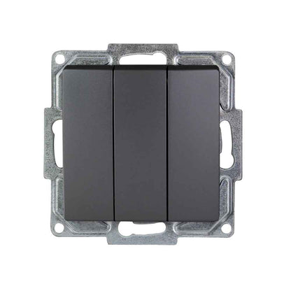 VISAGE Anthrazit-Grau UP Schalterprogramme, Steckklemmen-System Schuko Steckdosen, Schalter, usie, Dimmer