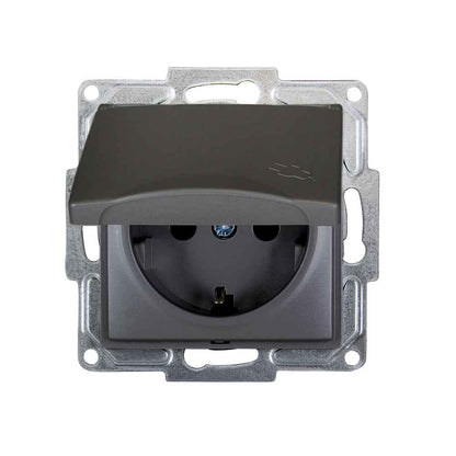 VISAGE Anthrazit-Grau UP Schalterprogramme, Steckklemmen-System Schuko Steckdosen, Schalter, usie, Dimmer