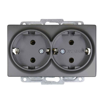 VISAGE Anthrazit-Grau UP Schalterprogramme, Steckklemmen-System Schuko Steckdosen, Schalter, usie, Dimmer