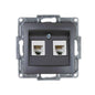 VISAGE Anthrazit-Grau UP Schalterprogramme, Steckklemmen-System Schuko Steckdosen, Schalter, usie, Dimmer