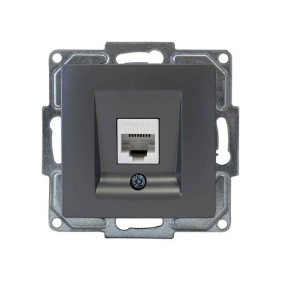 VISAGE Anthrazit-Grau UP Schalterprogramme, Steckklemmen-System Schuko Steckdosen, Schalter, usie, Dimmer