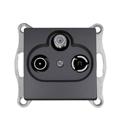 VISAGE Anthrazit-Grau UP Schalterprogramme, Steckklemmen-System Schuko Steckdosen, Schalter, usie, Dimmer
