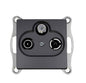VISAGE Anthrazit-Grau UP Schalterprogramme, Steckklemmen-System Schuko Steckdosen, Schalter, usie, Dimmer