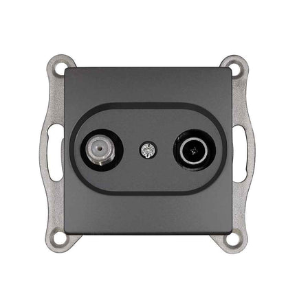 VISAGE Anthrazit-Grau UP Schalterprogramme, Steckklemmen-System Schuko Steckdosen, Schalter, usie, Dimmer