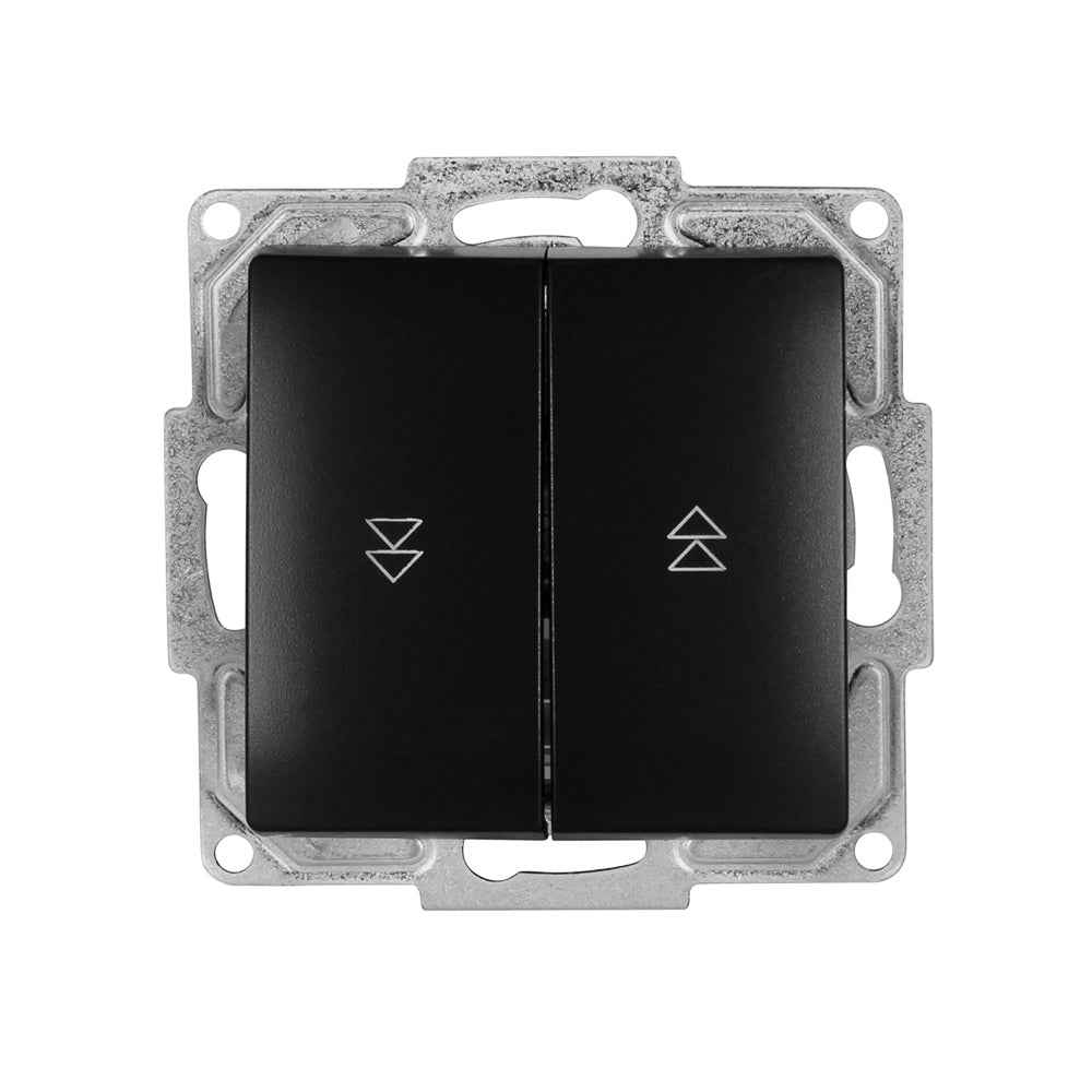VISAGE Schwarz UP Schalterprogramme, Schuko Steckdosen, Schalter, Taster, Jalousie, Dimmer,