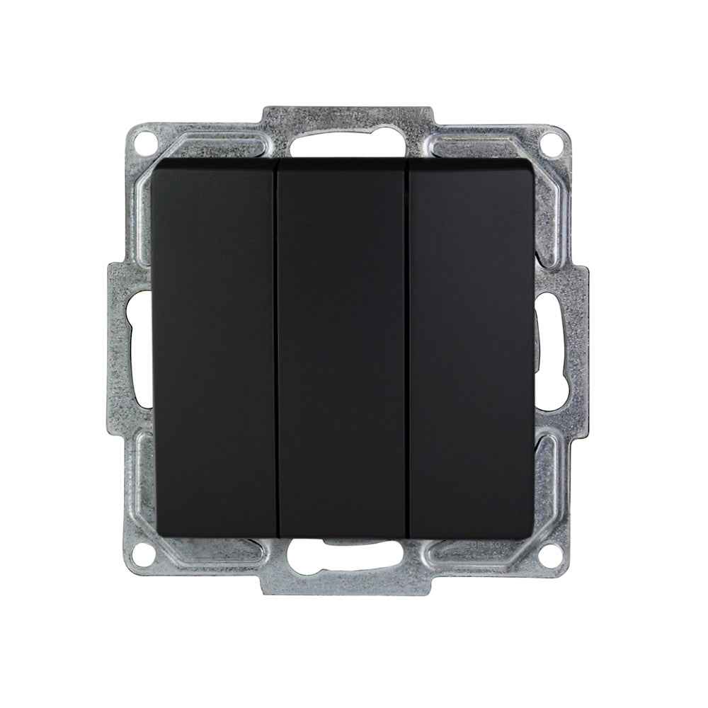 VISAGE Schwarz UP Schalterprogramme, Schuko Steckdosen, Schalter, Taster, Jalousie, Dimmer,