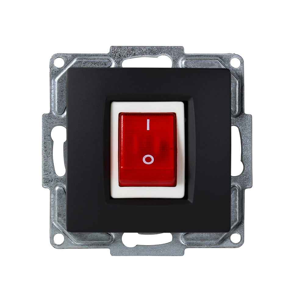 VISAGE Schwarz UP Schalterprogramme, Schuko Steckdosen, Schalter, Taster, Jalousie, Dimmer,